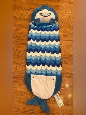 Happy Nappers Pillow Sleepy Sack - Shark, Medium. Kids Cozy Sleeping Bag.